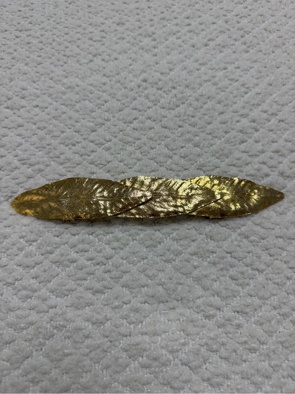 Mimi Di N Vintage 1980s Gold-tone Interlocking Leaf Statement Belt Buckle